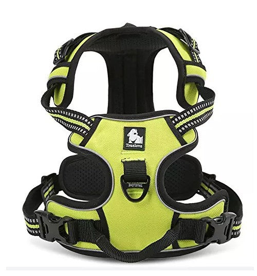 Color: green, Specification (length * width): XL - Truelove Vordere Bereich Reflektierende Nylon haustier Hund Harness Alle Wetter Padded Einstellbare Sicherheits