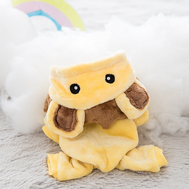Color: Little yellow lion, Size: S - Pet hooded sweater
