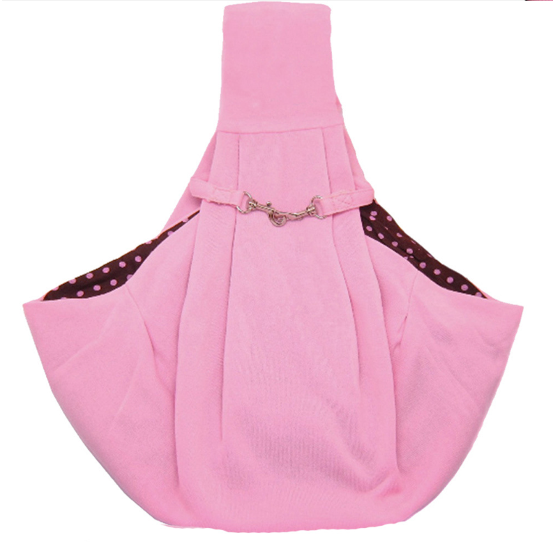 Color: Pink - Pet shoulder bag foldable pet bag