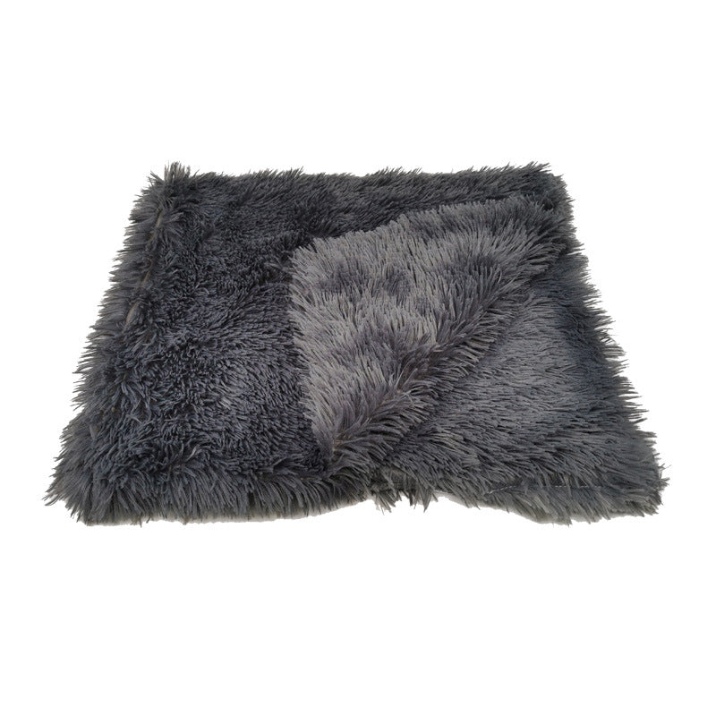 Color: Dark grey, Size: L - Benepaw Warm Plush Throw Dog Blanket