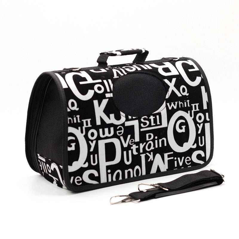Color: L, format: Black and white letters - Dog out bag
