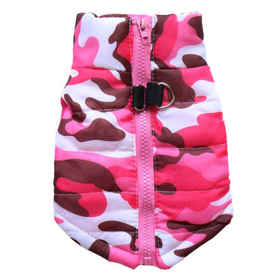 Color: Pink Camouflage, size: XS - Small And Medium Dog Golden Retriever Teddy Clothes Jacket