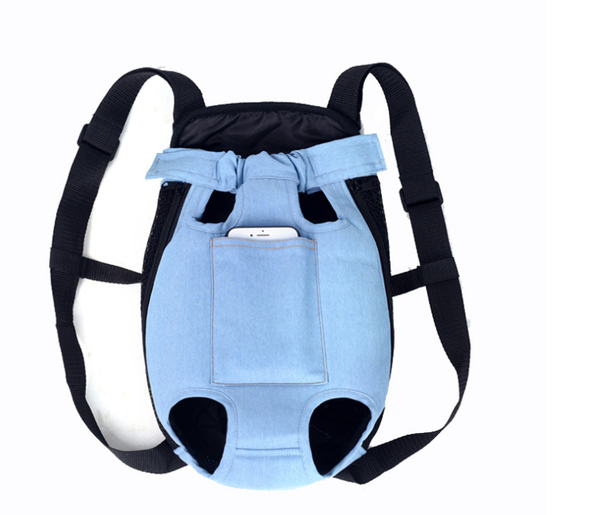 Color: Light Blue, Size: M - Portable Dog Backpack