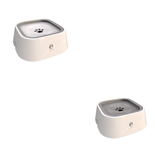 Color: Grey White set1 - Non-wet Mouth Dog Bowl, Floating Bowl, Anti-overturning