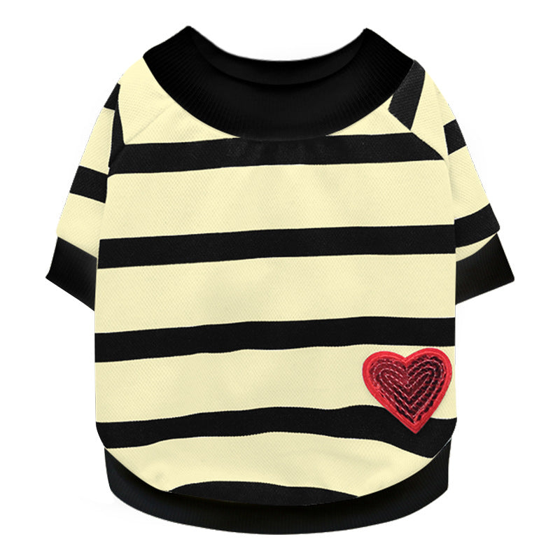 Color: Light yellow, Size: XS - Puppy summer clothes