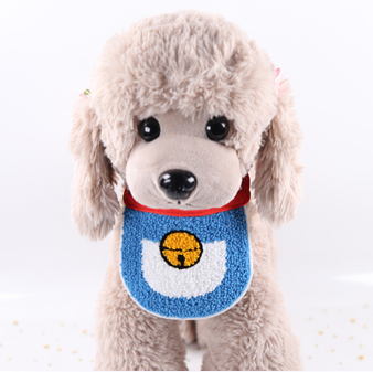 Style: Blue - Pet dog cat saliva towel scarf