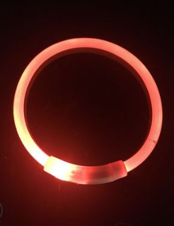 Color: Orange, Size: 35CM-Light solder, style:  - USB charging light collar night light dog collar LED Teddy Golden Retriever dog collar full dog breed