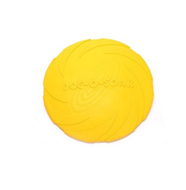 Color: Yellow, Size: S - Dog toy rubber frisbee is safe, non-toxic, size, multicolor, optional pet training supplies.