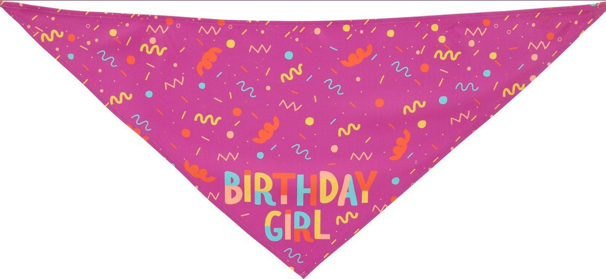 Color: Pink, style: Triangle scarf - Pet triangle scarf Dog birthday toy bone saliva towel