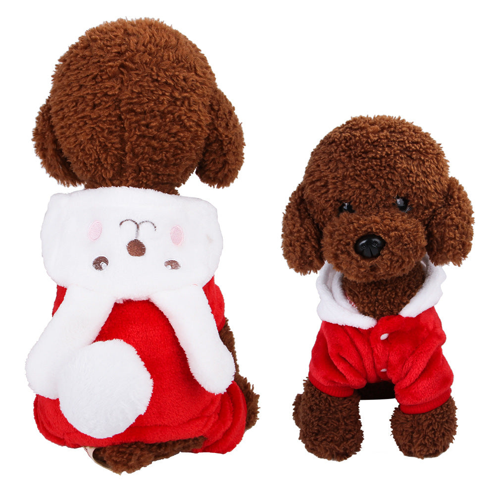 Color: Red, Size: M - Autumn And Winter Pet Clothes