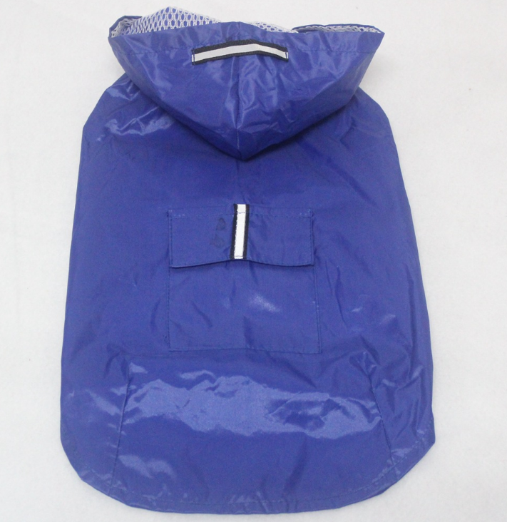 Color: blue, Size: 6L - Pet Reflective Big Dog Rainwear Dog Rainwear Super Waterproof Cap All-in-One Dog Clothes