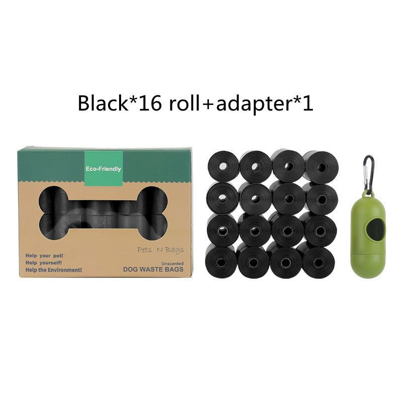 Color: Black - 16 roll Disposable Trash Dog Poo bag small roll