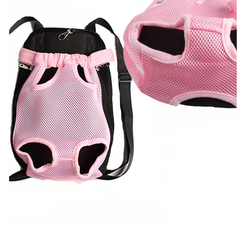 Color: Blue grid, Size: XL - Portable Dog Backpack