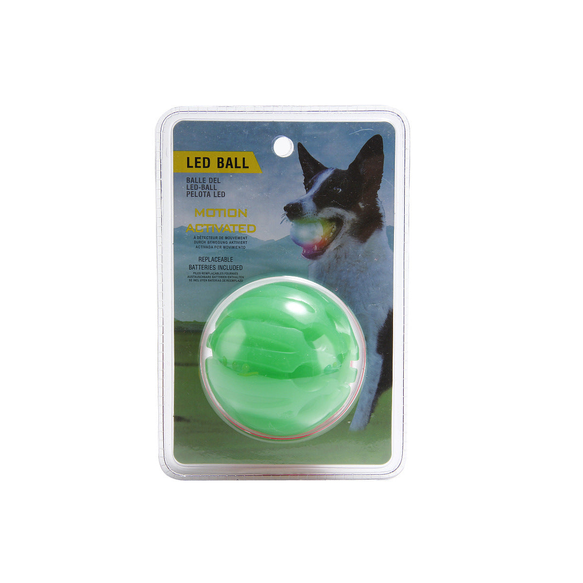 Color: Green, Size: S - LED glowing pet dog biting ball