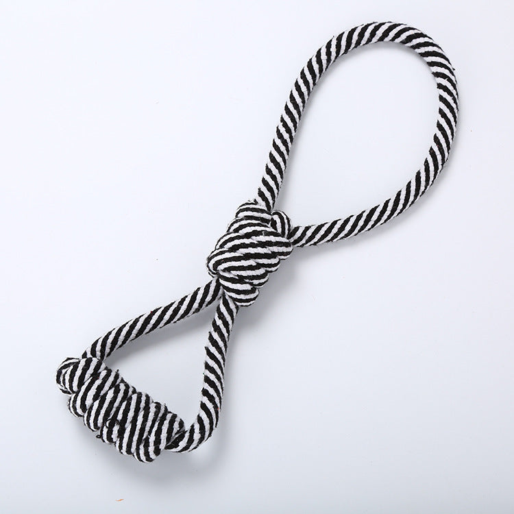 Eight character pull ring pet cotton rope