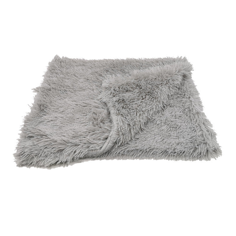 Color: Grey, Size: L - Benepaw Warm Plush Throw Dog Blanket