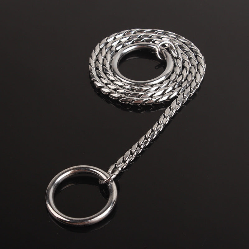 Color: Silver, Size: 5.0X60cm - Metal dog collar