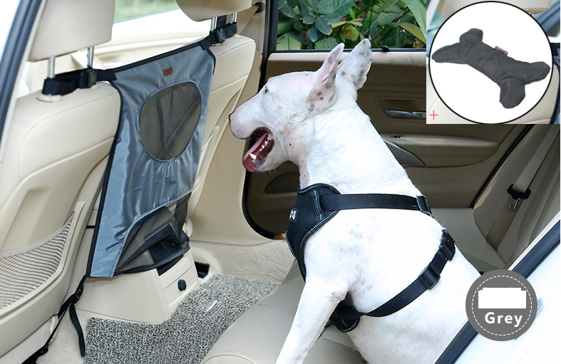Color: gray, format: 54x49cm Containing Toys - Pet car fence car rear seat screen anti-dog harassment explosion safety barrier