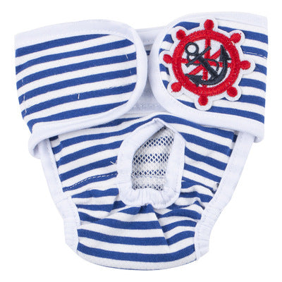 Color: Blue, Size: L - Pet Dog Physiological Pants Teddy Safety And Hygiene