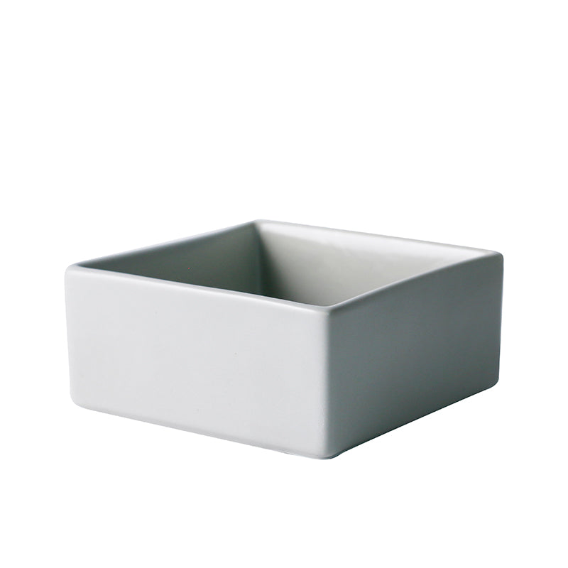 Color: Grey, style: Square bowl - Nordic Creative Multifunctional Fruit Dessert Bowl