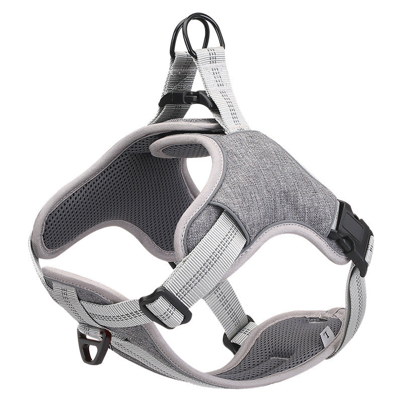 Color: Grey, Size: S - Vest style reflective chest back