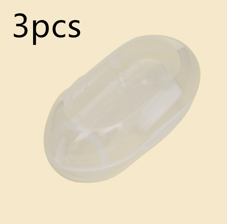 quantity: White boxes 3pcs - Super Soft Pet Finger Toothbrush Cleaning Supplies