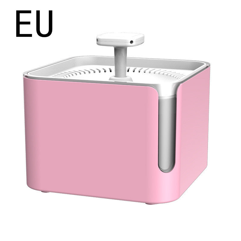 Color: Pink, Size: EU Ordinary - 3L USB Automatic Pet Cat Dog Feeder Drinking Fountain Cats Water Fountain 360? Circulating Filtration Water Dispenser Pond
