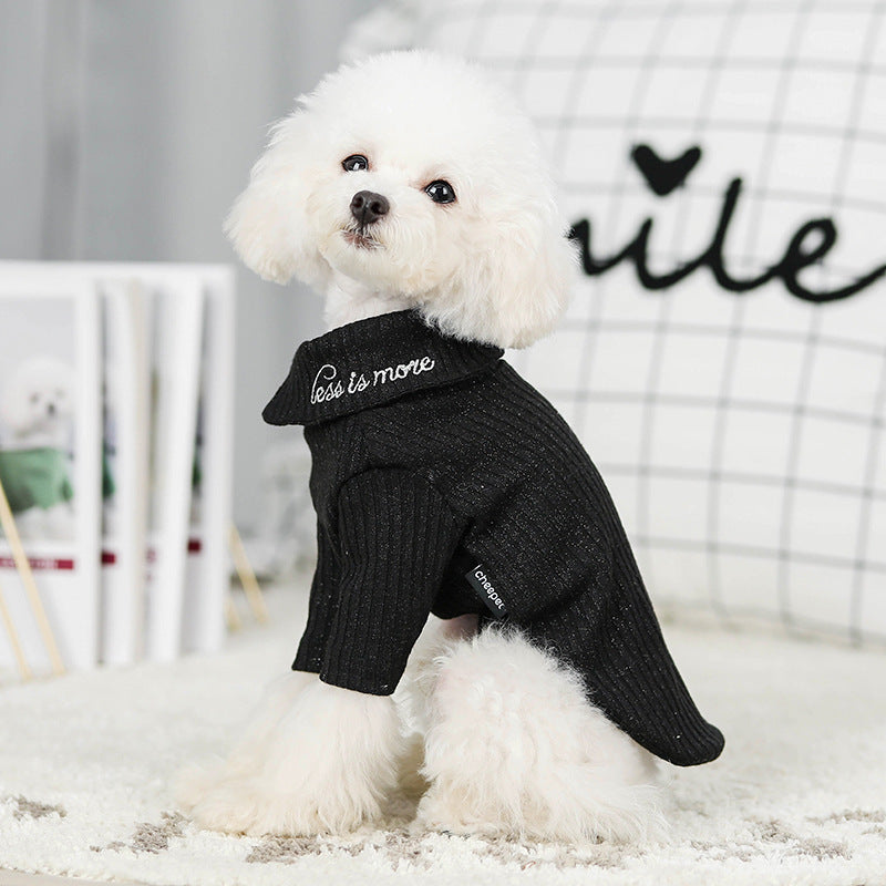 Dog clothes autumn and winter cotton bottoming shirt to keep warm Teddy clothes small dog Bomei cat pet