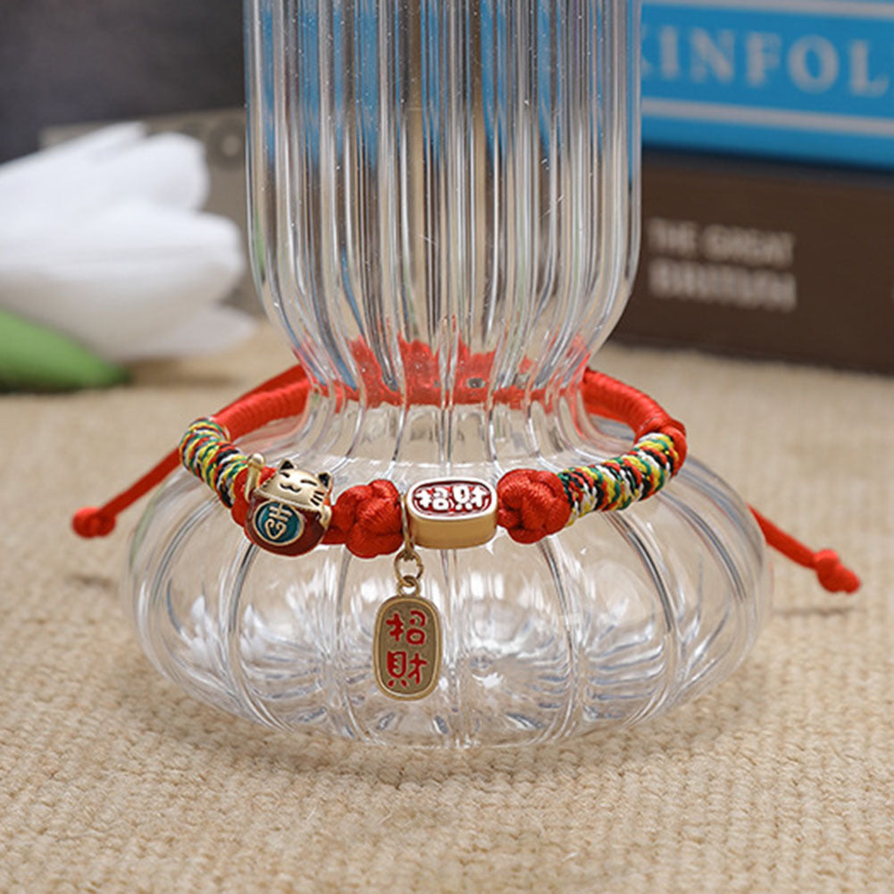 Pet Cat Decorative Collar Chinese Style Hand-woven Necklace Ornament Fun Accessories Pet Kitten Supplies blue
