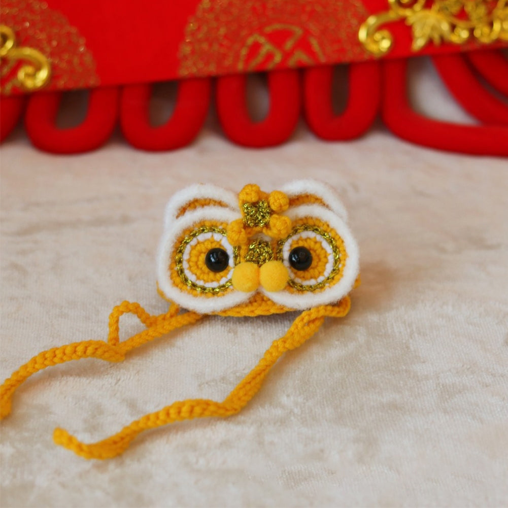 Pet Decorative Collar Hat Chinese New Year Nationsl Style Dress Up for Cats Dogs Red Hat One Size