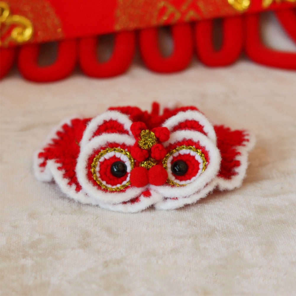 Pet Decorative Collar Hat Chinese New Year Nationsl Style Dress Up for Cats Dogs Red Hat One Size