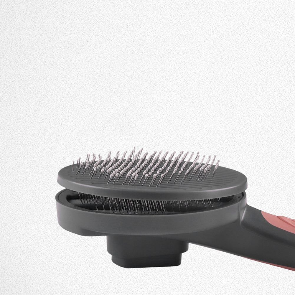 Ergonomic Pet  Self-cleaning  Slicker  Brush Gently Non-slip Hair Loss Cleaning Needle Comb Dogs Cats Rabbit Grooming Brushes Tool Green