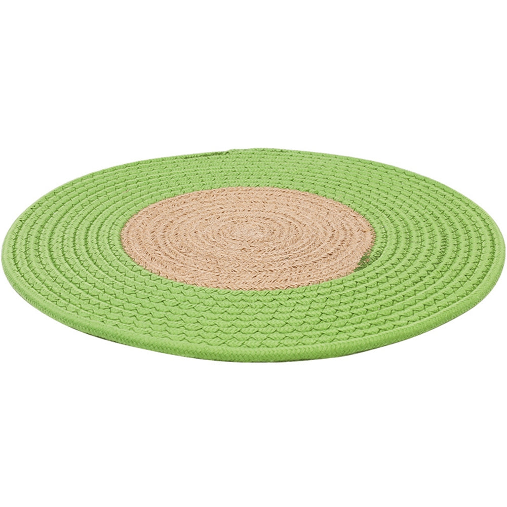 Pet Cat Round Scraper Mat Scratch-resistant Scratch Board Sleeping Blanket Sofa Furniture Protector green