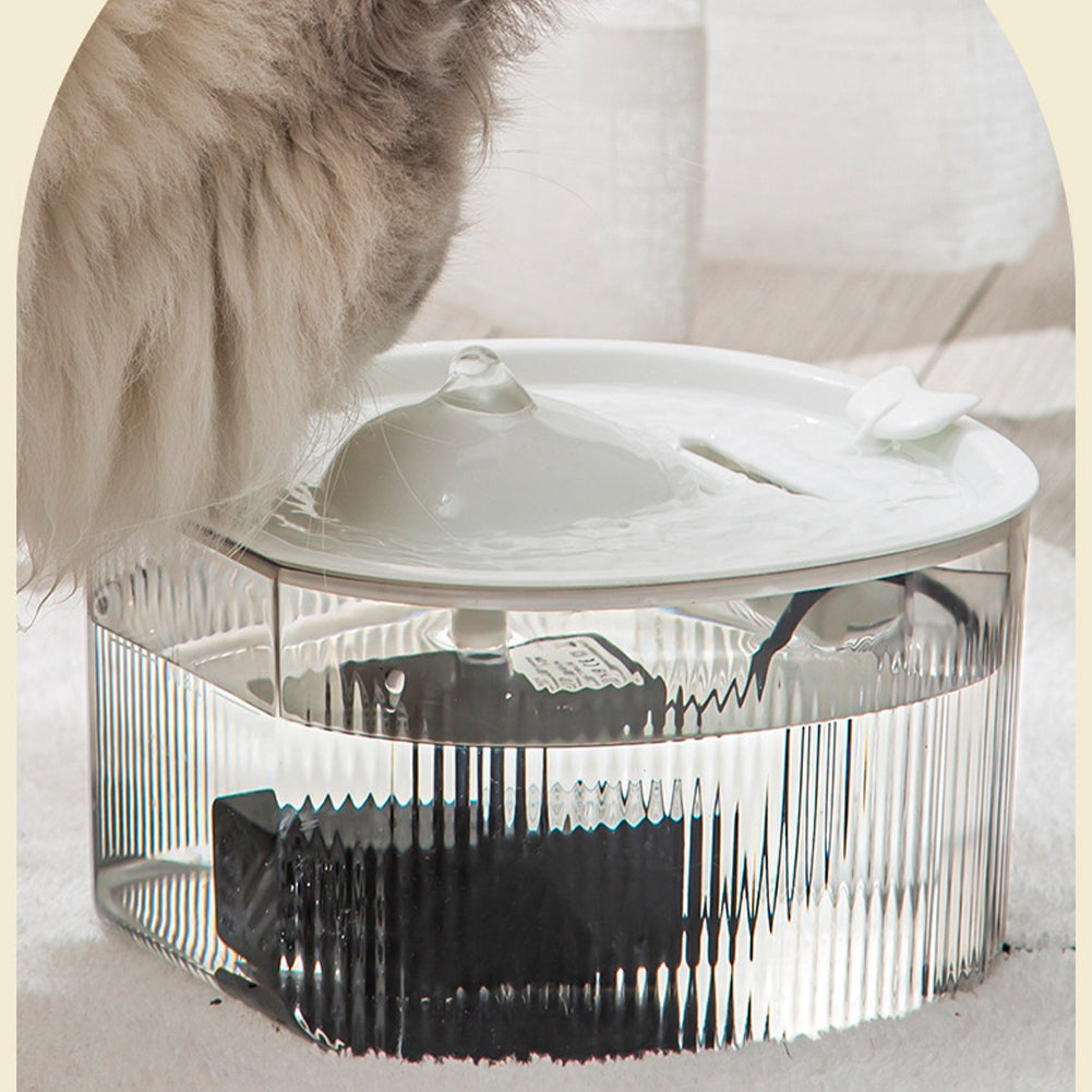 Pet Water Dispenser Whale Shape Silent Drinking Fountain Automatic Drinker Bowl For Small Medium Large Dogs Cats Mute [1.5L] blue