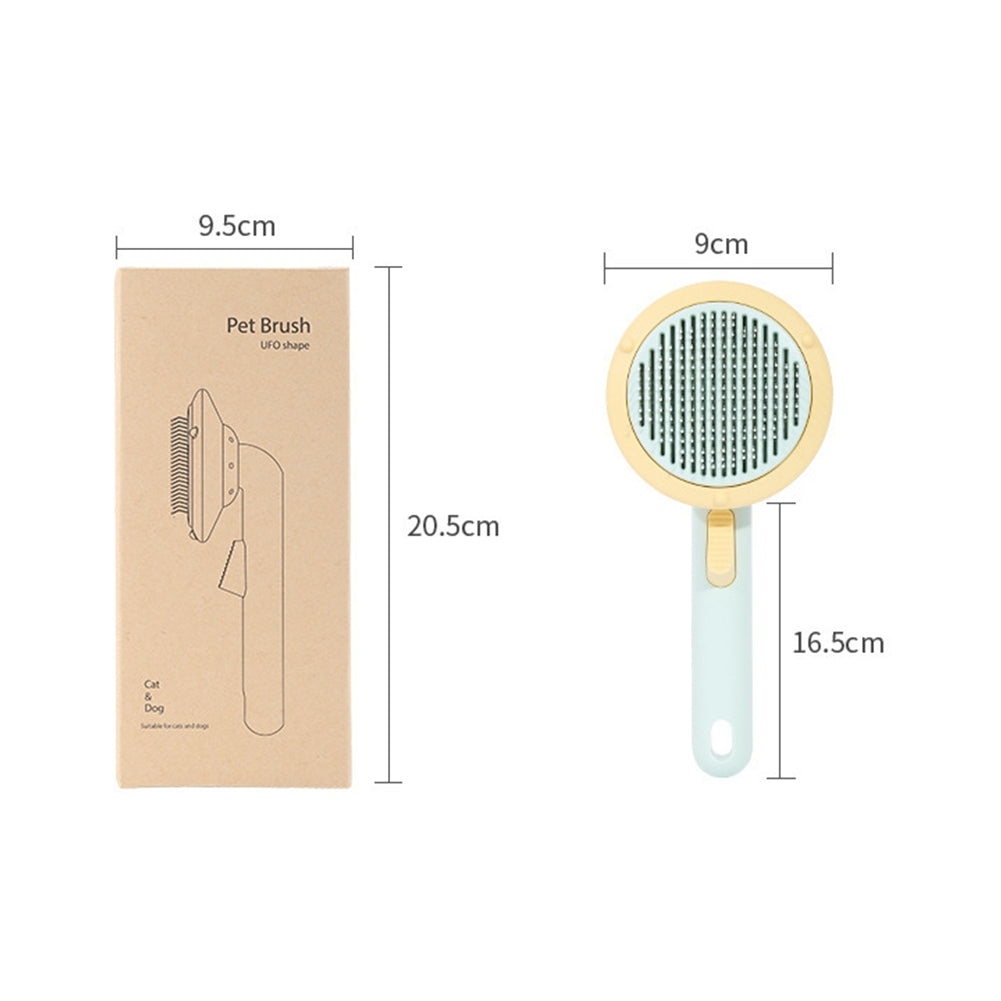 Pet Grooming Brush Hair Removal Comb Shedding Brush Self-cleaning Needle Comb Massage Tool Pets Supplies gray white
