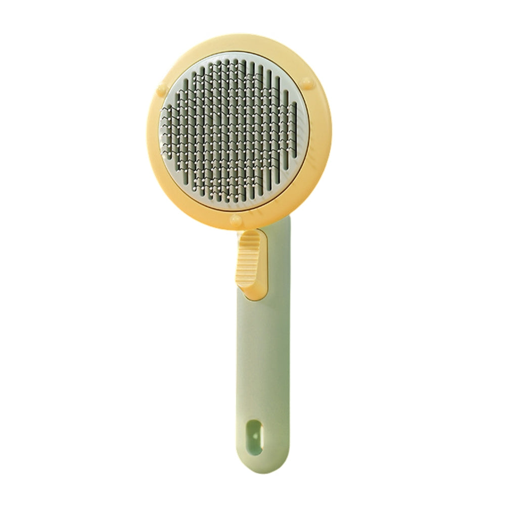 Pet Grooming Brush Hair Removal Comb Shedding Brush Self-cleaning Needle Comb Massage Tool Pets Supplies gray white