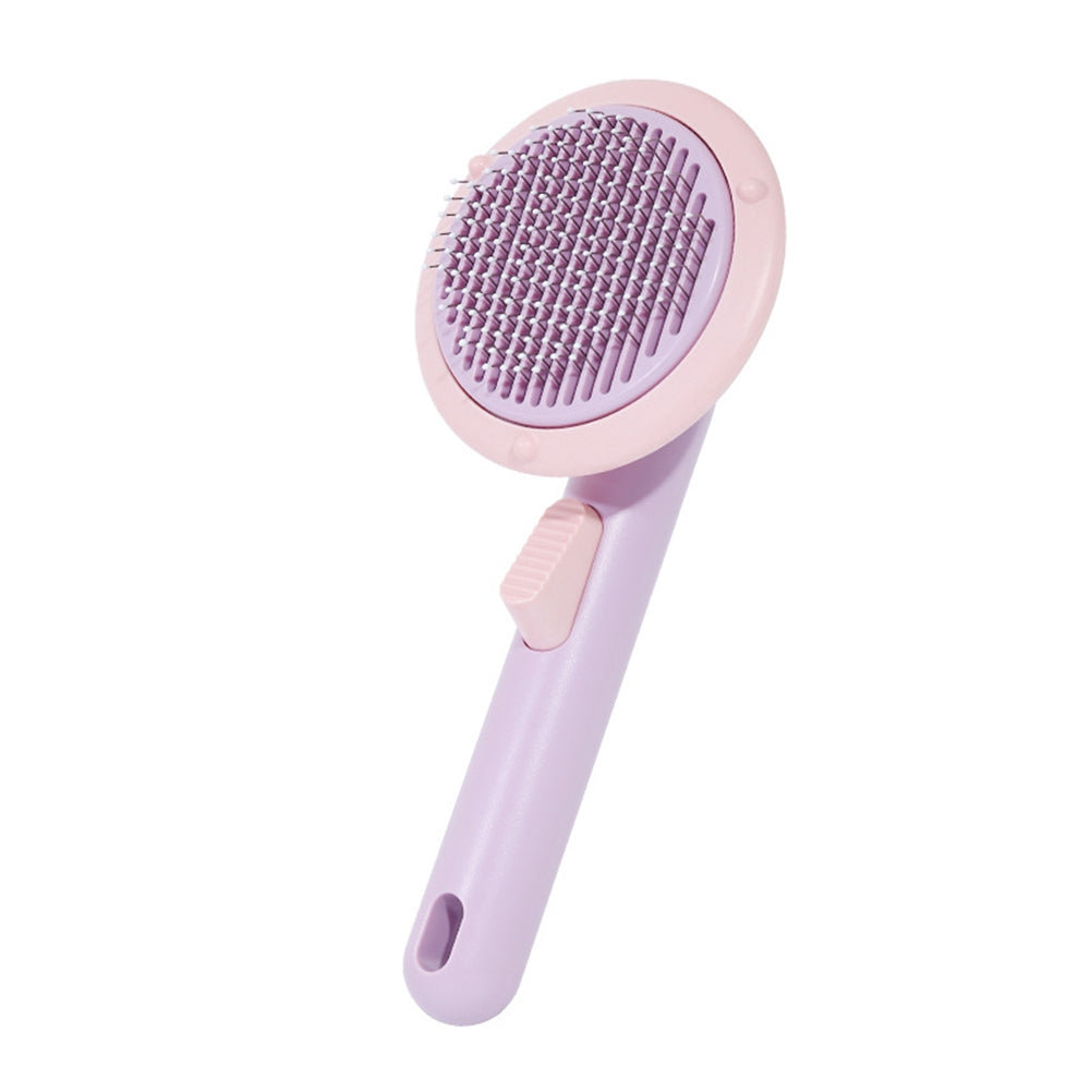 Pet Grooming Brush Hair Removal Comb Shedding Brush Self-cleaning Needle Comb Massage Tool Pets Supplies gray white