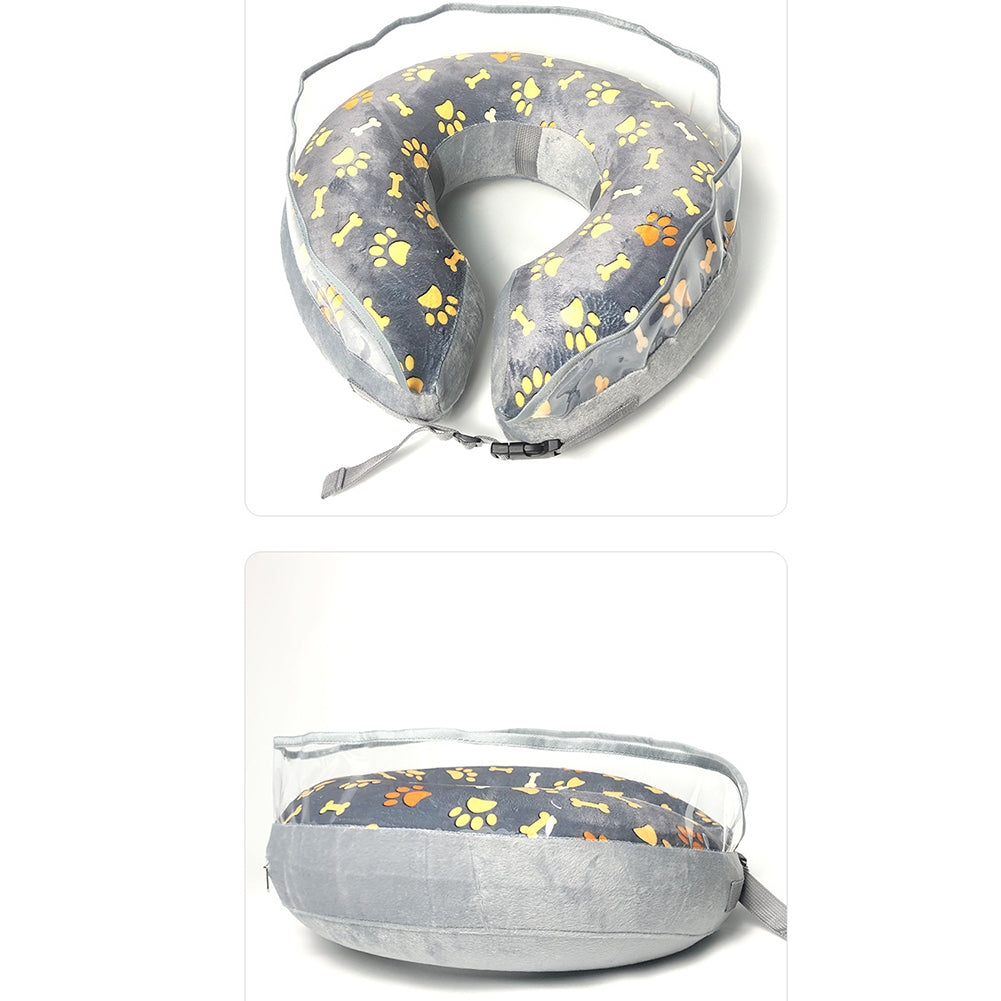 Pet Inflatable Cone Anti-bite Anti-lick Elizabethan Collars Protective Headgear For Stop Licking Biting Wounds blue XL