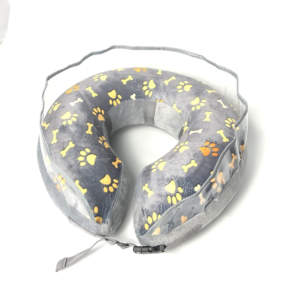 Pet Inflatable Cone Anti-bite Anti-lick Elizabethan Collars Protective Headgear For Stop Licking Biting Wounds blue M