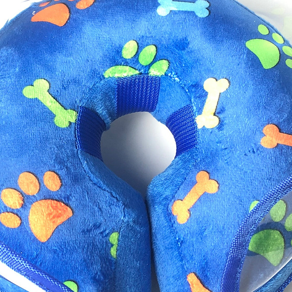 Pet Inflatable Cone Anti-bite Anti-lick Elizabethan Collars Protective Headgear For Stop Licking Biting Wounds blue M