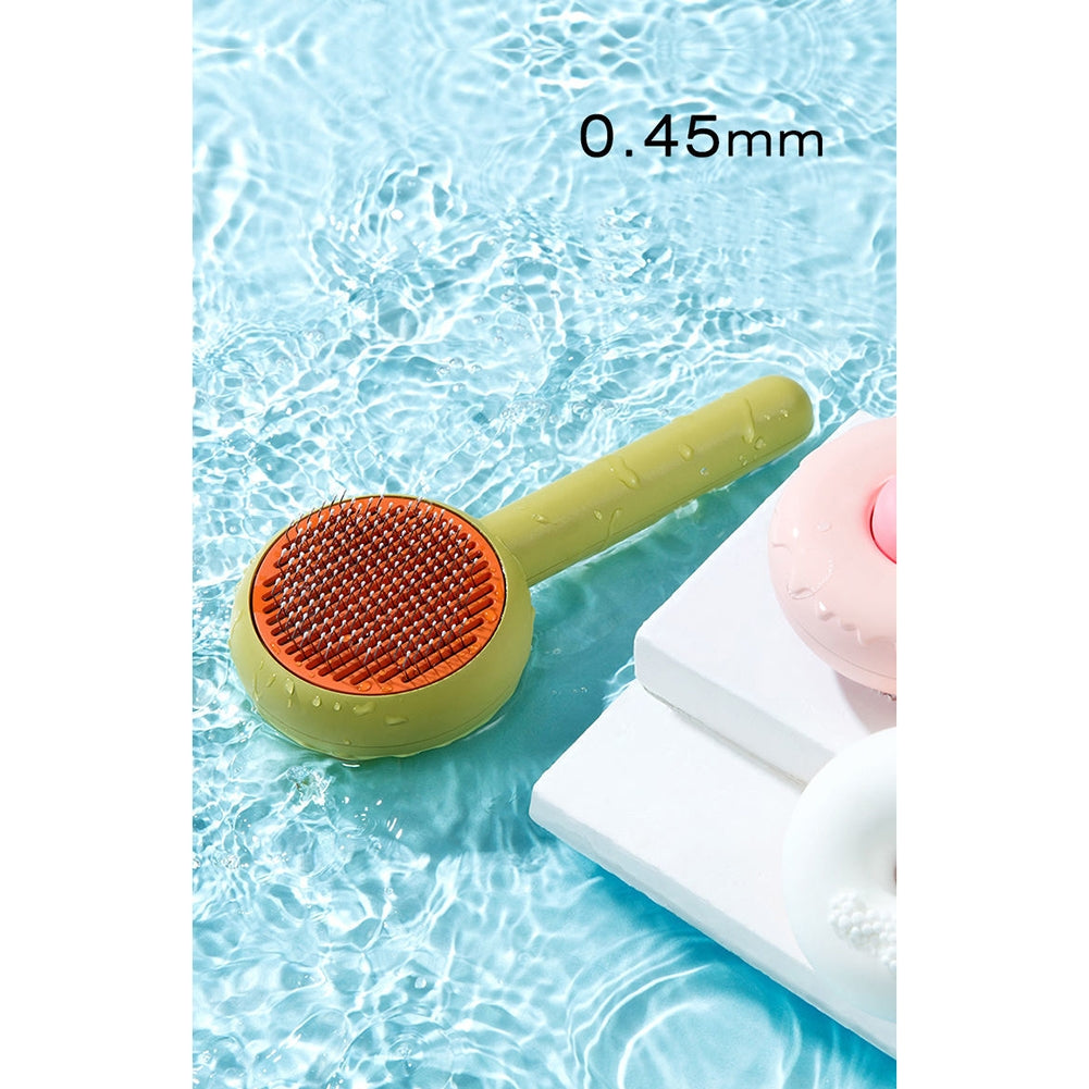 Pet Cat Donut Hair Removal Comb Anti-pain Cleaning Brush Hair Tools Pet Supplies for Shedding Grooming White
