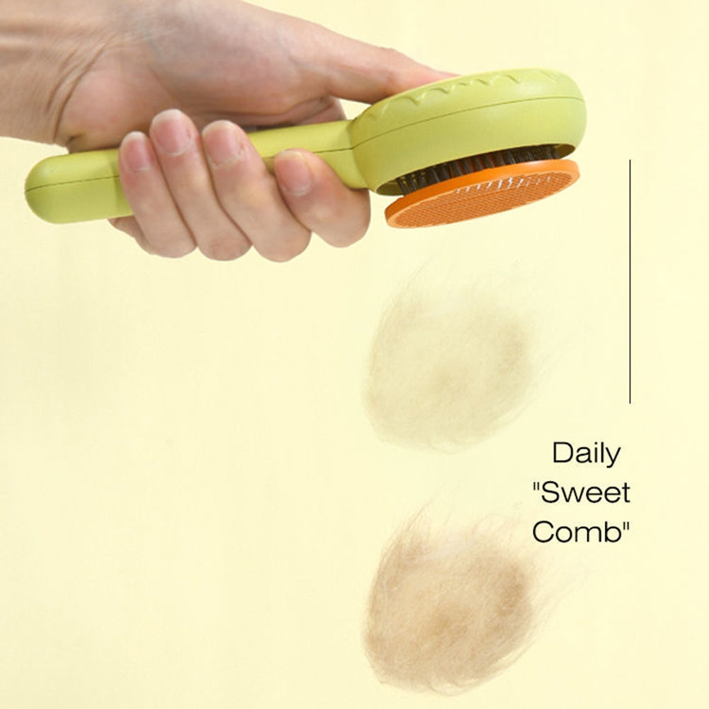 Pet Cat Donut Hair Removal Comb Anti-pain Cleaning Brush Hair Tools Pet Supplies for Shedding Grooming White