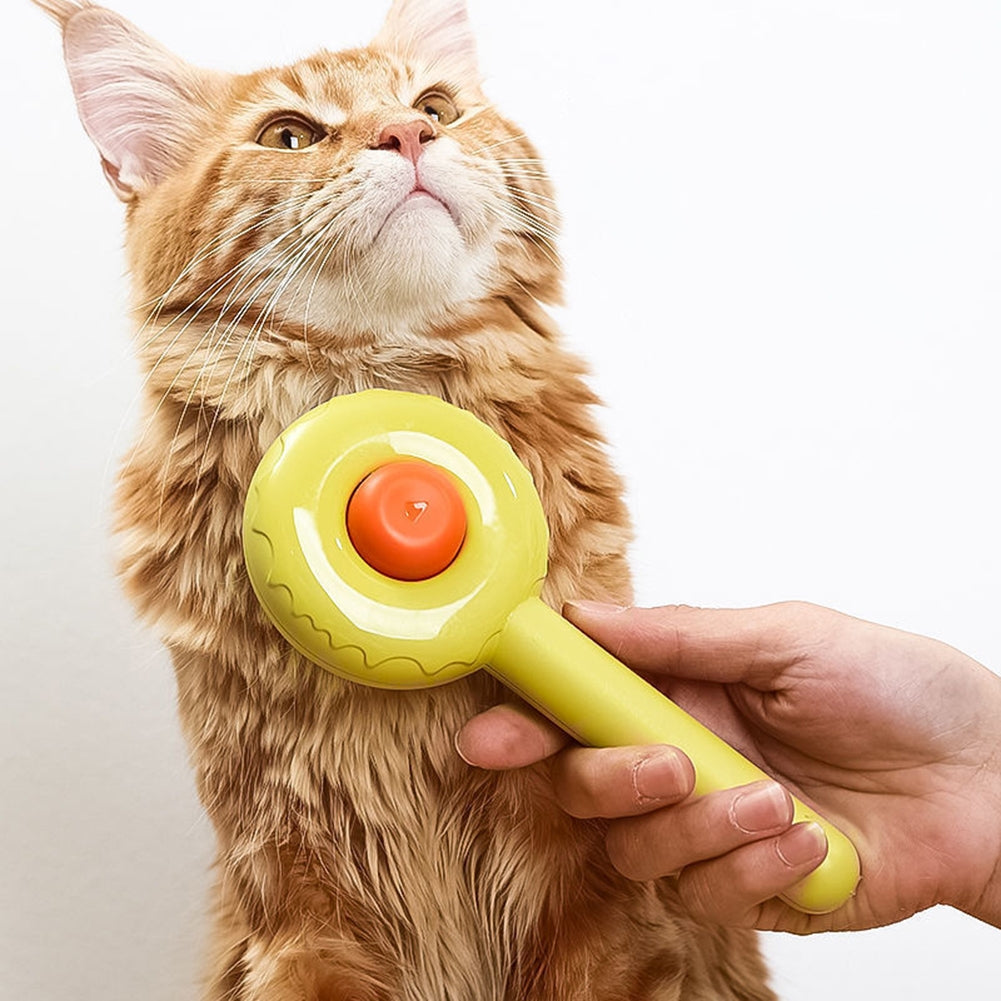 Pet Cat Donut Hair Removal Comb Anti-pain Cleaning Brush Hair Tools Pet Supplies for Shedding Grooming White