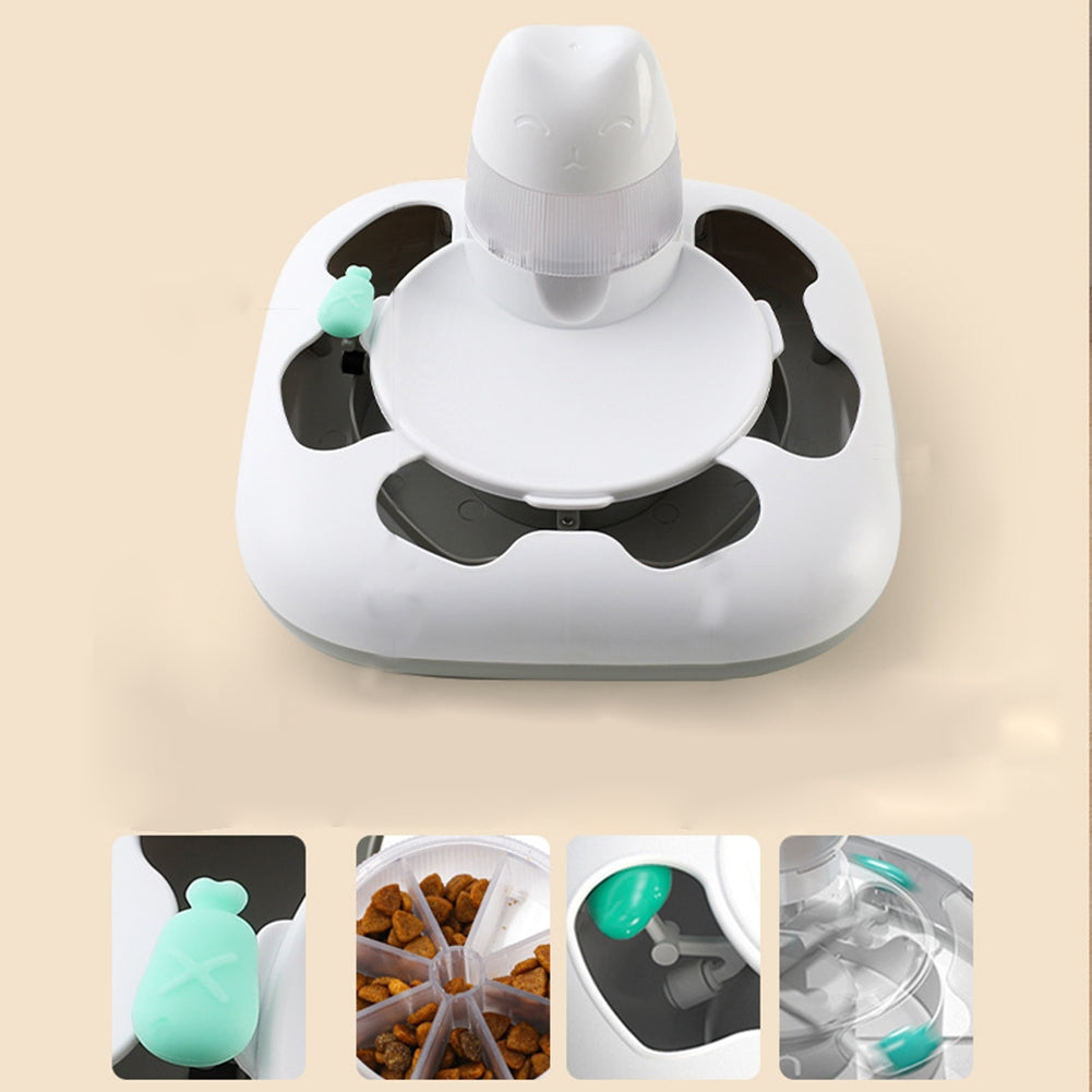 Pet Cat Feeding Plate Game Bowl Puzzle Interactive Toy Pet Supplies for Relieve Boredom