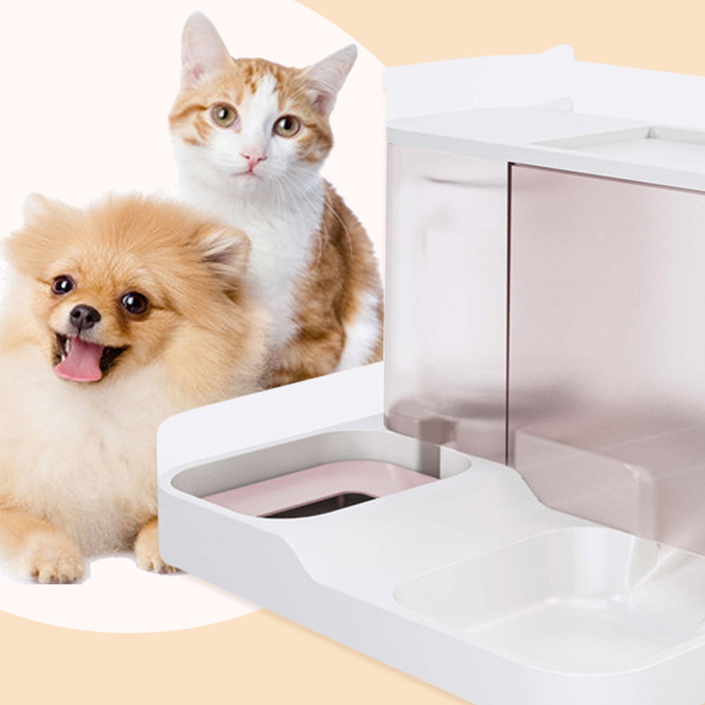 Pet Automatic Feeder Food Bowl Large Capacity Dry Wet Separation Ndog Cat Food Dispenser Pet Supplies gray