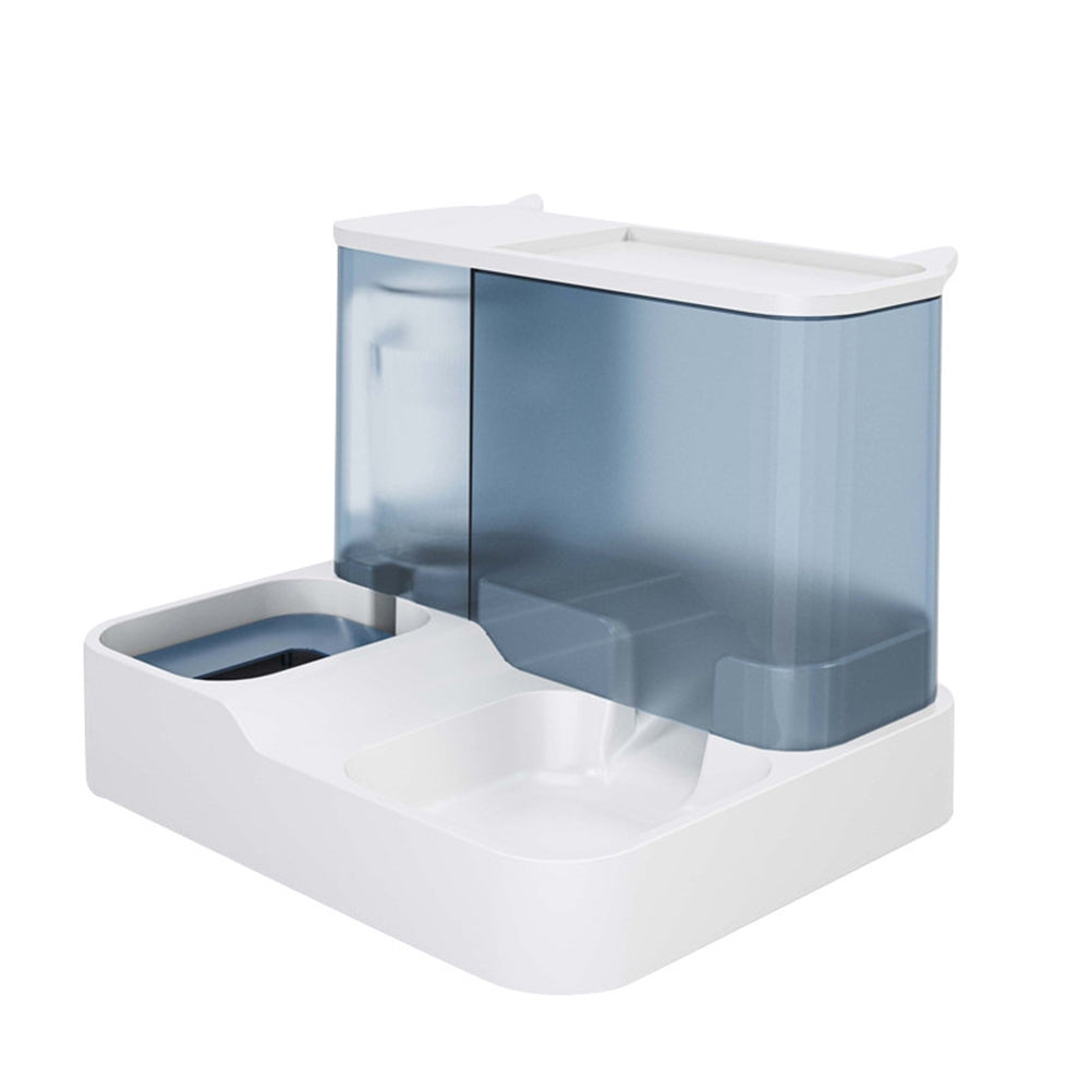 Pet Automatic Feeder Food Bowl Large Capacity Dry Wet Separation Ndog Cat Food Dispenser Pet Supplies gray