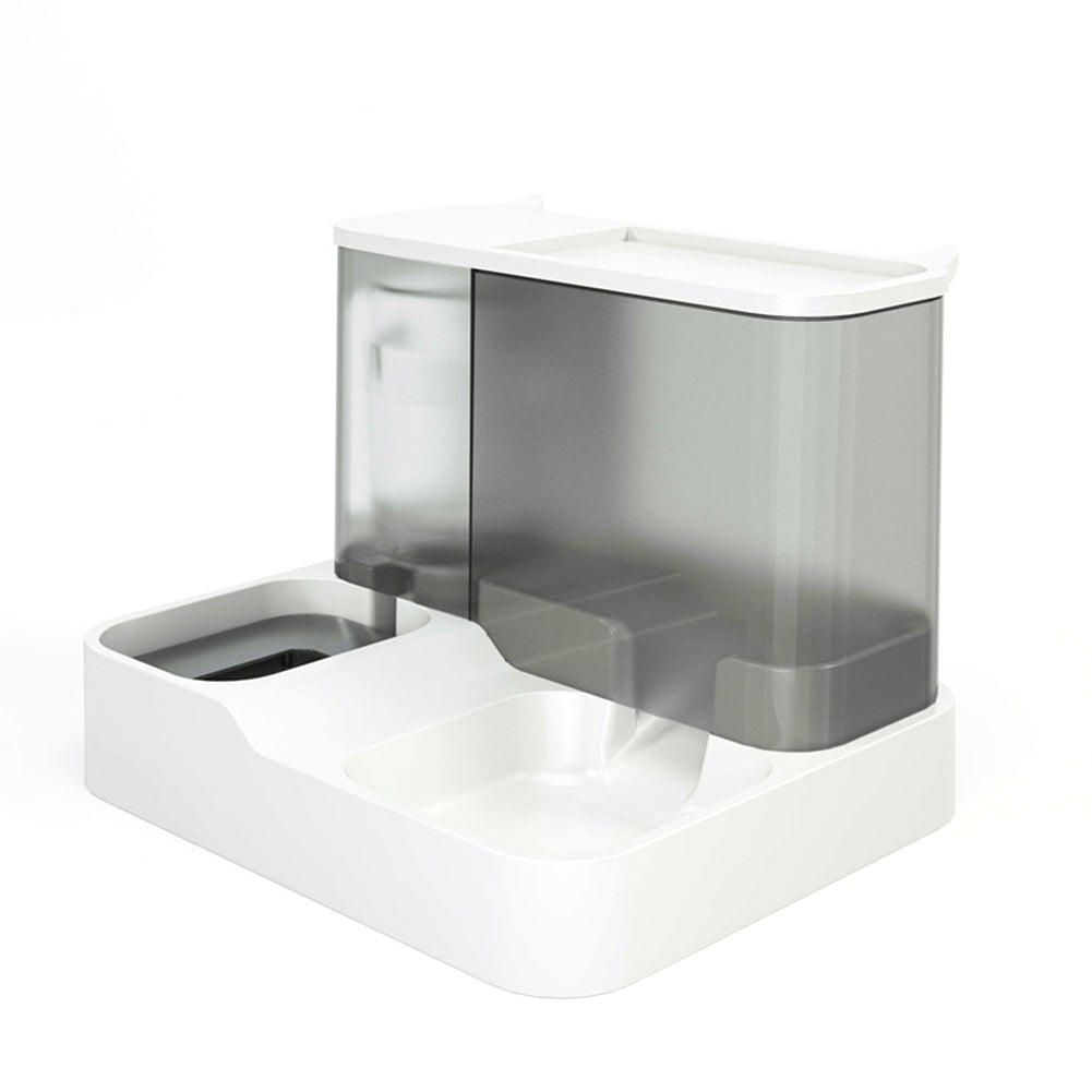 Pet Automatic Feeder Food Bowl Large Capacity Dry Wet Separation Ndog Cat Food Dispenser Pet Supplies gray