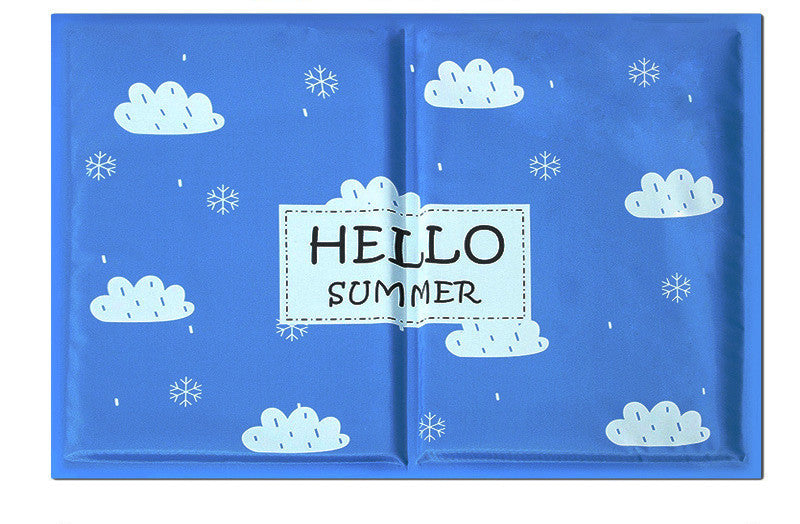 Color: Flamingo, Size: S 30X40CM - Cartoon Small And Medium Sized Kennel Pad Cooling Ice Pad