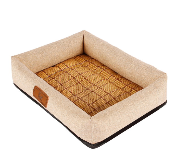 style: E, Size: M - Pet Mat Mat Nest Four Seasons Universal Rattan Pet Nest