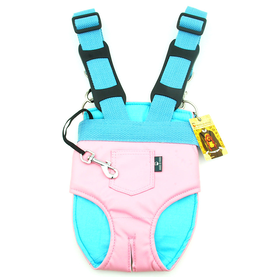 Color: Pink, Dimensions: Large - Adjustable Pet Chest Bag, Outdoor Travel Goods
